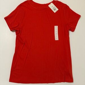 a new day Red Short Sleeve Crewneck Tee